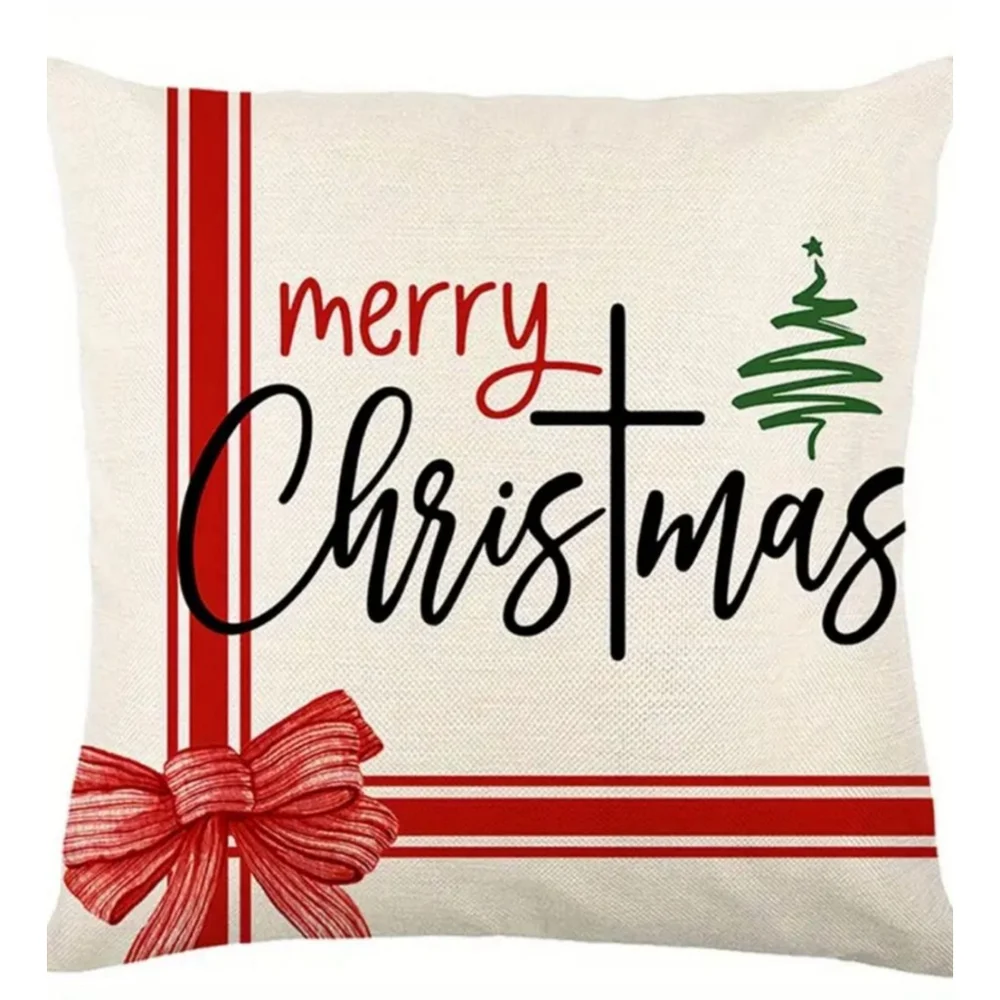 Christmas Pillow Cover 18 in Red and Green